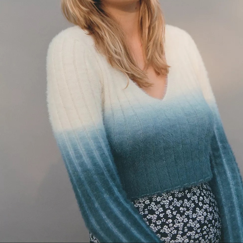 Urban Outfitters Gradient Crop Sweater